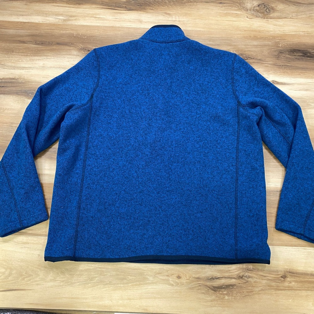 Lands End Fleece Pullover Men XL Heritage Polyester 1/4 Zip Blue Classic Outdoor - Picture 9 of 9